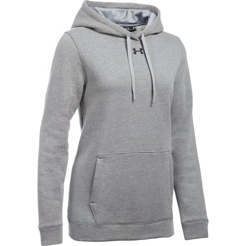 1300261 UNDER ARMOUR WOMEN'S HUSTLE FLEECE HOODIE GRAY/BLACK SIZE S - Brand New