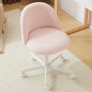 VINGLI Cute Candy Chair Armless Comfy Small Office Desk Vanity Chair - Pink - Like New