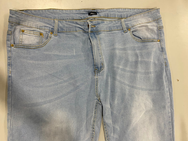 BLU ROCK MEN'S CASUAL FLEX STRETCH SLIM STRAIGHT JEANS SIZE: 42X31 - LIGHT BLUE - Like New