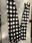 GENERIC PLAID BLACK AND WHITE FLEECE FLANNEL WOMENS XL PAJAMA PANTS - BLK WHITE - Like New