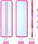 ALIFUN Inflatable Tumbling Track Mat 20ft Length 8 In Thick 3.3ft Wide - Pink - Like New