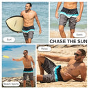 KANU SURF INFINITE MENS SWIM TRUNKS NICOLAS 9-INCH MENS SWIMSUIT BLACK CHARCOAL - Like New