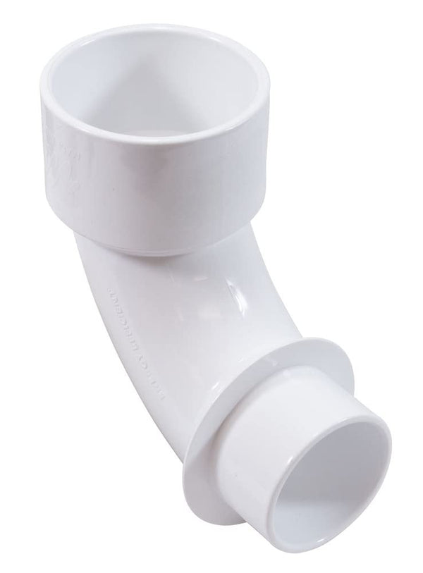 WATERWAY PLASTICS WATERWAY 2 1/2" S X 2" SPG 90O SWEEP ELL 411-9160 - WHITE - Like New