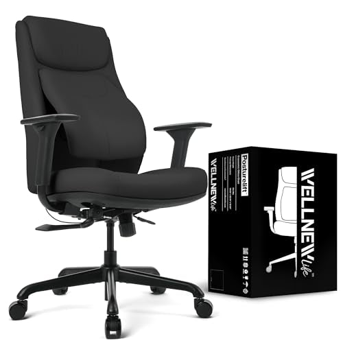 WELLNEWLIFE POSTURELIFT ERGONOMIC OFFICE CHAIR WNO-0002BL - BLACK - Like New