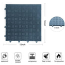 BESTUL Multifunctional PVC Interlocking Tile Floor Exercise MMA - 24, Dark Gray - Brand New