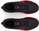3026175 Under Armour Men's Charged Assert 10 Running Shoe Black/Red 10 Like New