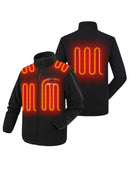 VENUSTAS ZIPPER UP HEATED FLEECE JACKET FOR MEN 7.4V - SIZE: MEN 3XL - BLACK - Like New