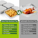 Demiwise Thickened 35 Pack Heavy Duty Aluminum Pans Lids 8x8 Square - Silver - Like New