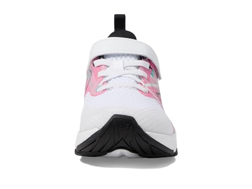NEW BALANCE UNISEX-CHILD RAVE RUN V2 BUNGEE LACE WITH TOP STRAP WHITE/PINK 6 - Like New