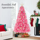 Best Choice Products Artificial Christmas Tree, 4.5ft Premium Unlit - Pink - Brand New