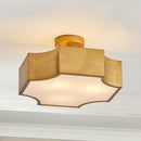 PARROT UNCLE 3-LIGHT MODERN GOLD SEMI-FLUSH MOUNT CEILING LIGHT - Scratch & Dent