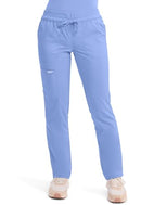 Cherokee Scrubs for Women Mid Rise Tapered Leg Drawstring Pant WW105P-CIEL-XL/P - Like New