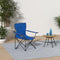 TRADEMARK INNOVATIONS FOLDING OUTDOOR BEACH CAMP CHAIR - BLUE - Like New