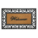 Smart Living 10017417 Fleur-De-Lis Welcome Framed Mat, Rubber Coir, (1 EA) - Brand New