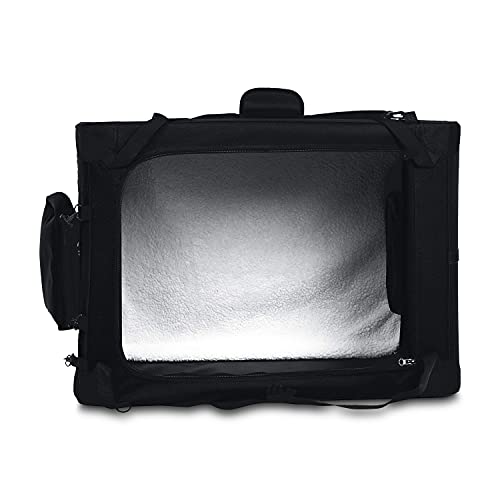 AMAZON BASICS FOLDING PORTABLE SOFT PET DOG CARRIER KENNEL 36 X 24 X 24 - BLACK - Brand New