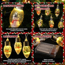 WENMER 2Pcs Christmas Snow Globe String Lights, 13.2FT Vintage Christmas Lights - Like New