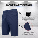 JUMP START 6-POCKET ALL MOTION STRETCH UTILITY SHORTS - SIZE: MEN 34 - NAVY - Brand New