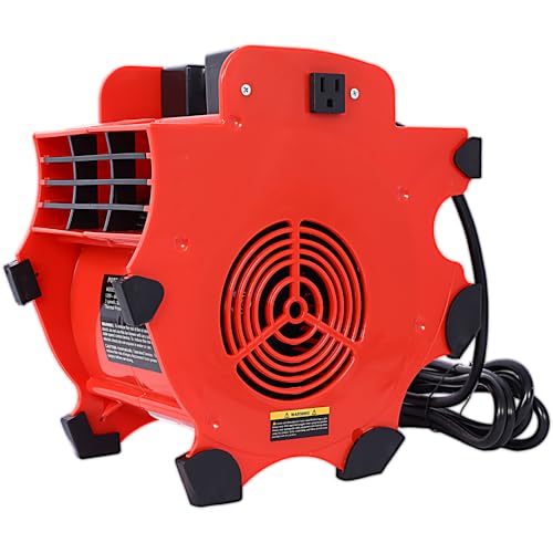 3-Speed Heavy Duty Floor and Carpet Dryer, Portable Versatile Air Mover - RED - Like New