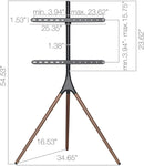 TechOrbits Tripod TV Stand with Mount, Universal Fit 45" to 65" TVs - Like New