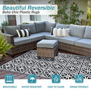 Outdoor Rug for Patio Waterproof Outdoor Rugs 9'x12' for Patios Clearance - Brand New
