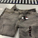BLU ROCK MEN'S FLEX STRETCH SLIM FIT STRAIGHT JEANS - SIZE: 42X31 - DARK GRAY - Like New