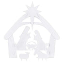 Best Choice Products 4ft Outdoor Nativity Scene, Christmas Holy Family - White - Brand New