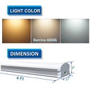 Barrina Pack of 2 4ft 45 Watt Extendable Utility LED Shop Light Workbench Light - Brand New
