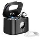 MQOMQO 47KHZ ULTRASONIC JEWELRY CLEANER MACHINE FOR GLASSES LIGHT BLACK - Like New