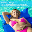 COSONE SELF-INFLATING POOL FLOATS WITH HEADREST MATTRESS LOUGE - BLUE - M - Like New