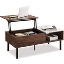 harmati Lift Top Coffee Table with Storage - Walnut/Marble Effect - Like New