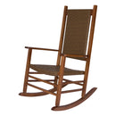 SHINE COMPANY HAMPTON PORCH ROCKER HIGH BACK WOOD ROCKING CHAIR 4335OA-OAK - OAK - Like New