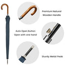 G4Free 54 Inch Large Umbrella Auto Open Golf Umbrella Rain B0BXCTCNP3 - Black - Brand New