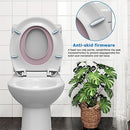 GarveeTech Toilet Seat With Toddler Seat Built In Round PHO0VP6XUY6 - White/Pink - Brand New