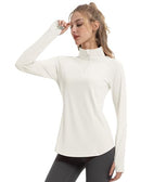 FKEEP Women's Sun Shirts Long Sleeve Athletic UPF 50 Quick Dry Top White S - Brand New