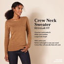 Amazon Essentials Women Crewneck Sweater 100% Cotton Light Gray Heather M - Brand New