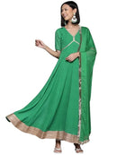VARANGA STYLISH ETHNIC KURTA TRENDY PRINTED STRAP DESIGN SIZE: WOMEN 2XL - GREEN - Brand New