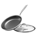 XBM Nonstick Frying Pan with Lid 12", Durable Stainless Steel skillet - Brand New