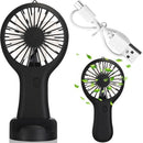WOANGER 1 PACK MINI POWERFUL HANDHELD FAN BULK 3 SPEED USB RECHARGEABLE - BLACK - Like New