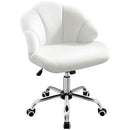 Yaheetech Ergonomic Velvet Chair without Armrest Capacity 136 kg - White - Brand New