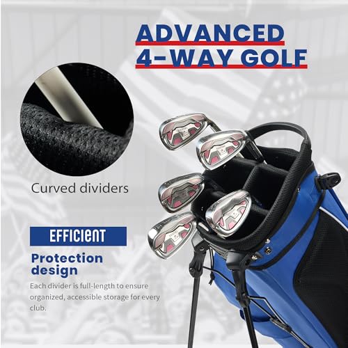 UNIHIMAl 4-Way Golf Bag, Lightweight Waterproof Golf Bag Holds 4-8 Clubs - Like New