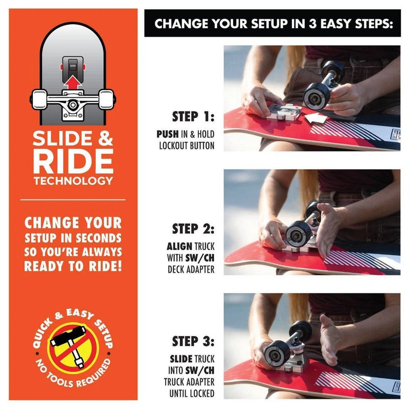 SWICHBOARD MOOSE MOUNTAIN TRICK & CRUISER SET - BLACK/RED - Like New