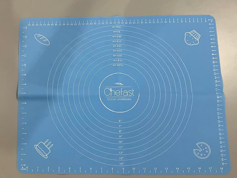 CHEFAST PASTRY MAT SET, SILICONE BAKING MAT WITH MEASUREMENTS, 19.7 - Like New