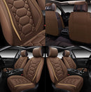 OASIS AUTO Car Seat Covers Premium Waterproof Faux Leather OS-004 Brown - Like New