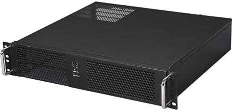 ISTARUSA 2u Compact Rackmount 2x5.25 D-214-MATX - Black - Like New
