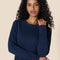 AMAZON ESSENTIALS WOMEN'S CREWNECK LONG-SLEEVE FLEECE DRESS NAVY XL - Brand New