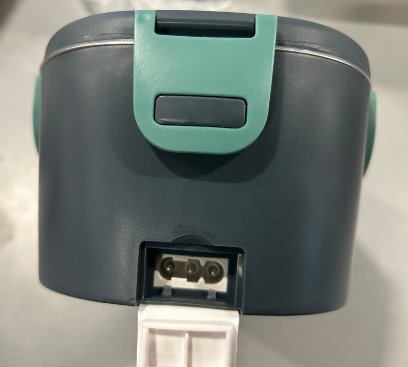 BEVCEKNS ELECTRIC LUNCH BOX 3 IN 1 PORTABLE HEATING 1.5L STAINLESS - BLUE/GREEN - Like New