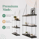 OMYSA Hanging Shelves for Wall 3 Tier Hanging Plant Shelf B09TS27YZM - Black - Brand New