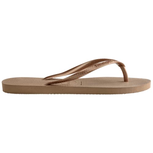 HAVAIANAS WOMEN'S SLIM SEASON FLIP FLOP - SIZE: WOMEN 6 (EU W37/38) - ROSE GOLD - Brand New
