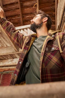 LEGENDARY WHITETAILS MEN CCW HOODED FLANNEL SHIRT LARGE TALL - MAPLEWOOD-PLAID - Like New