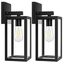 BRIGHTEVER 2-PACK OUTDOOR LIGHT FIXTURES WALL MOUNT WATERPROOF B04018P2PK-BK - Like New